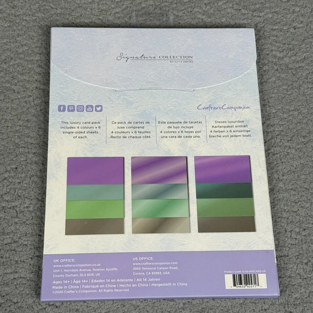 Crafters Companion Glittering Snowflakes Paper Pack Lot 8.5x11 Cardstock Acetate